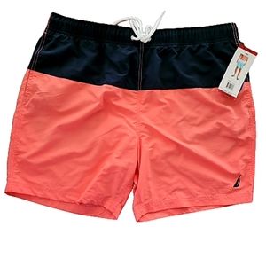 Nautica XL (38-40) Coral Quick Dry Swim Shorts